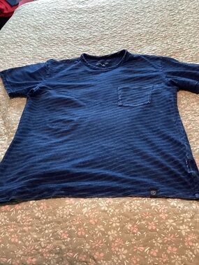 Rag and bone indigo died striped pocket T-shirts short sleeve M